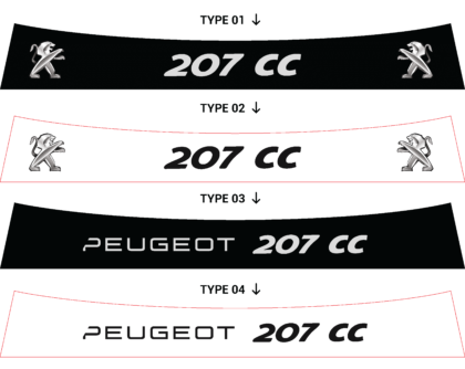 Bandeau pare-soleil Peugeot 207 CC