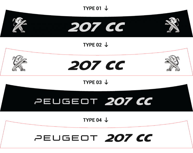 Bandeau pare-soleil Peugeot 207 CC