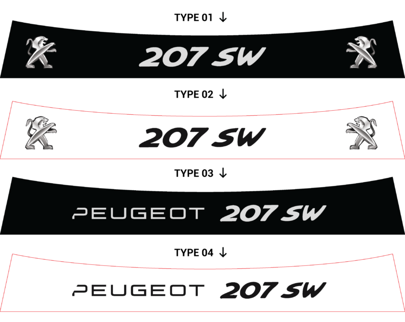 Bandeau pare-soleil Peugeot 207 SW