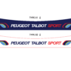 Bandeau Pare-soleil Peugeot 205 rallye Peugeot Talbot sport