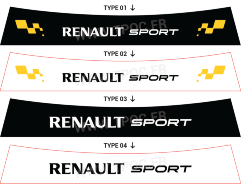 Bandeau pare-soleil Renault Clio 4 Renault Sport