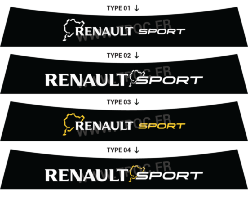 Bandeau pare-soleil Renault Clio 4 Renault Sport Nürburgring