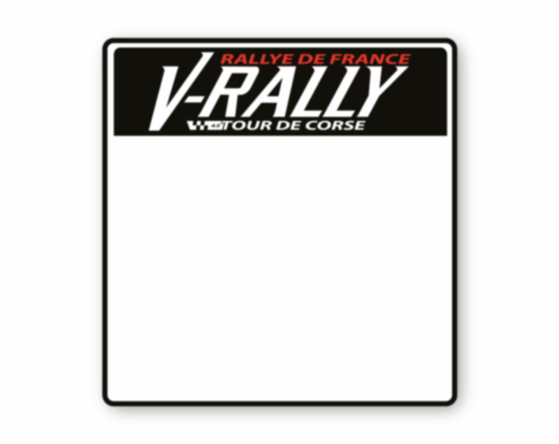 Sticker latéral V-RALLY Rallye de france "43e Tour de corse"