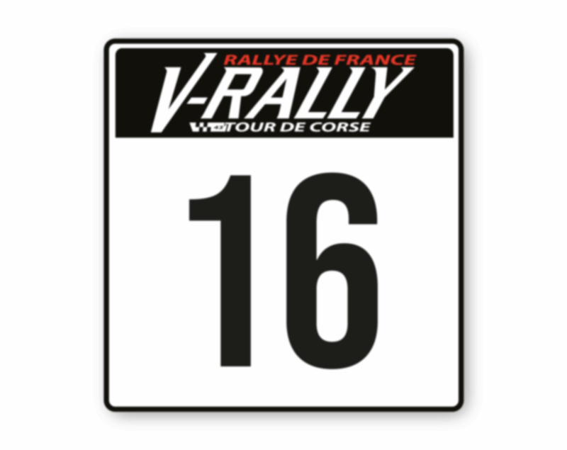 Sticker latéral V-RALLY Rallye de france "43e Tour de corse" – Image 2