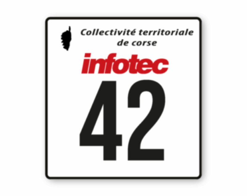 Sticker latéral Infotec "Collectivité territoriale de Corse" 106 XSI tour de Corse Gr.A – Image 2