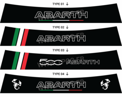 Bandeau pare-soleil Fiat 500 Abarth – Version Track & Italia