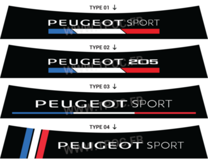Bandeau pare-soleil Peugeot 205 patriote bleu blanc rouge france