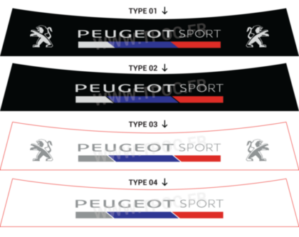 Bandeau pare-soleil Peugeot 205 couleur peugeot sport