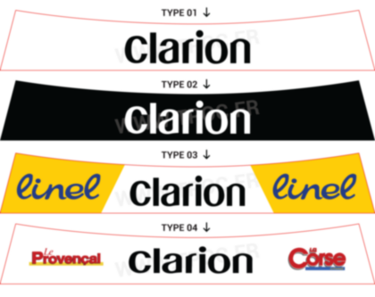 Bandeau pare-soleil Peugeot 205 maxi clarion