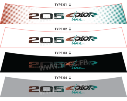Bandeau pare-soleil Peugeot 205 Color line