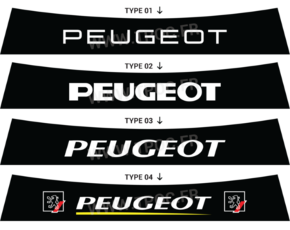 Bandeau pare-soleil Peugeot classique 205 autocollant racing noir