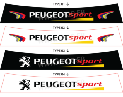 Bandeau pare-soleil Peugeot 205 rallye GTI pts oldschool