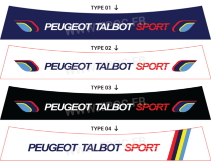 Bandeau pare-soleil Peugeot Talbot Sport 205 Rallye GTI