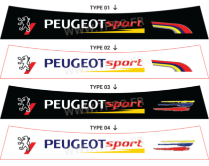 Bandeau pare-soleil Peugeot 205 Rallye GTI style Peugeot Talbot sport rallye ph1 ph2