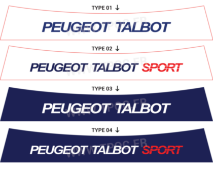 Bandeau pare-soleil Peugeot Talbot Sport 205 Rallye GTI