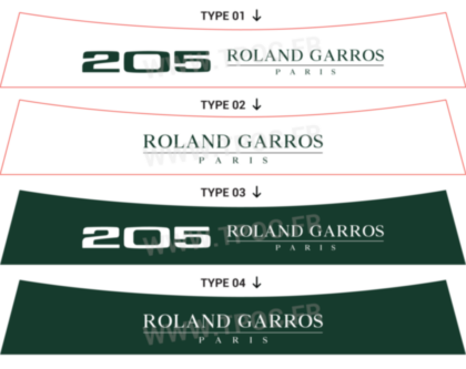 Bandeau pare-soleil Peugeot 205 Roland Garros