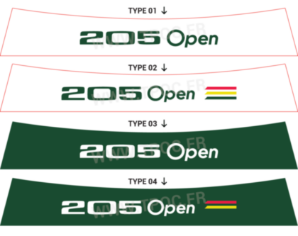 Bandeau pare-soleil Peugeot 205 OPEN