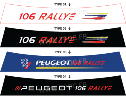 Bandeau pare-soleil Peugeot 106 Rallye ph2 Peugeot Sport