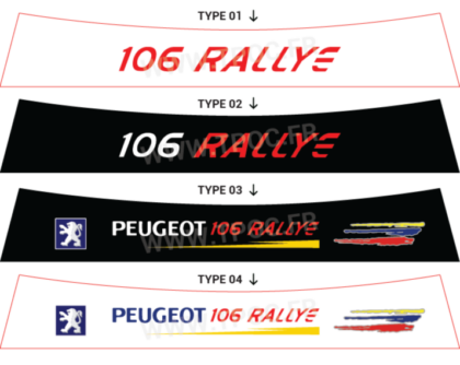 Bandeau pare-soleil 106 rallye ph2