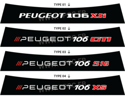 Bandeau pare-soleil Peugeot 106 GTI S16 XS