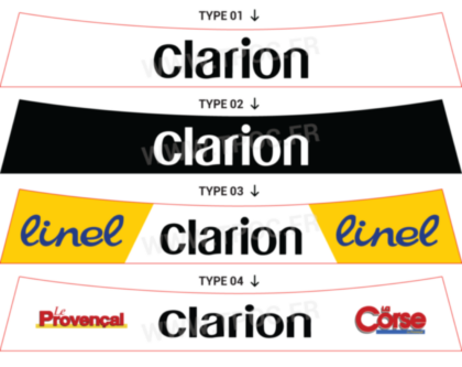 Bandeau pare-soleil Peugeot 106 Maxi Clarion noir Peugeot Linel