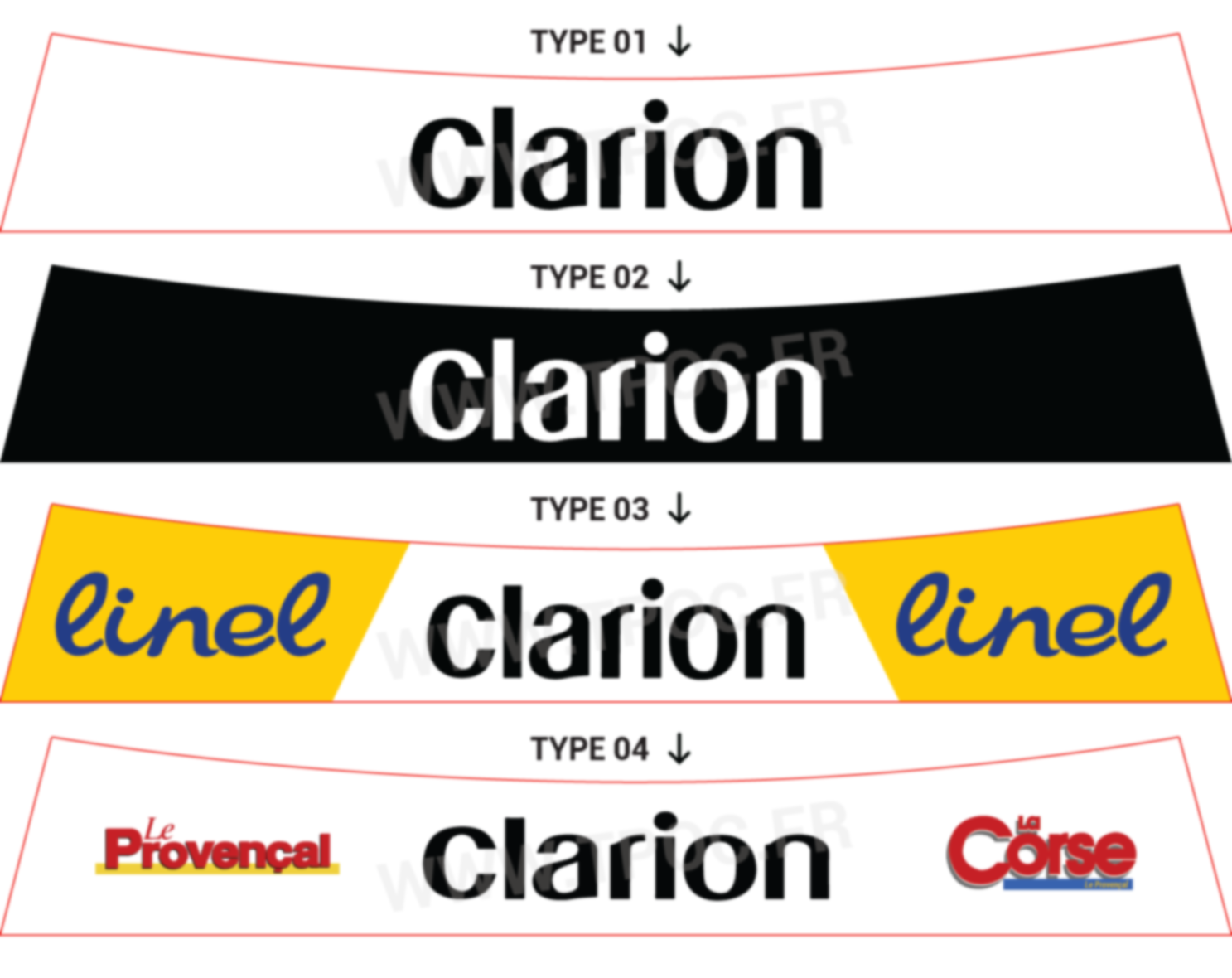 Bandeau pare-soleil Peugeot 106 Maxi Clarion noir Peugeot Linel