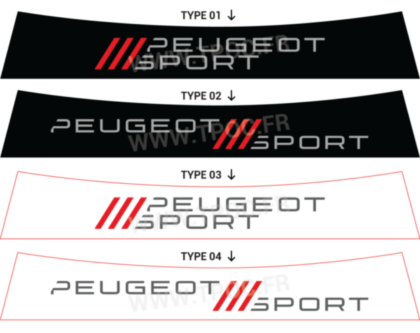 Bandeau pare-soleil Peugeot 106 Peugeot Sport rouge moderne