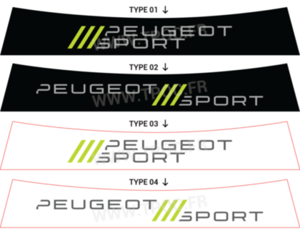 Bandeau pare-soleil Peugeot 106 Peugeot Sport vert moderne