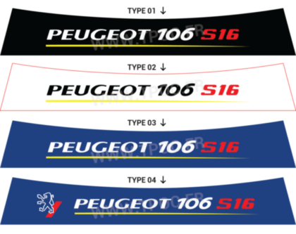 Bandeau pare-soleil Peugeot Sport 106 S16