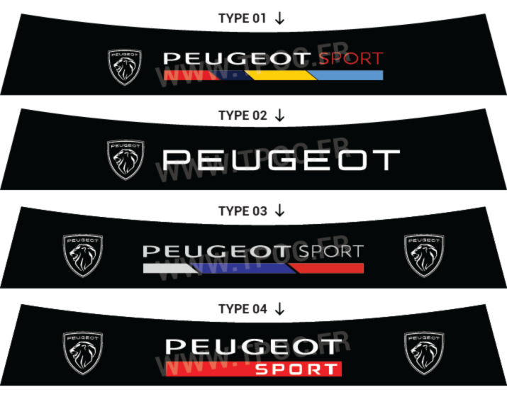 bandeau peugeot 106 logo moderne sport