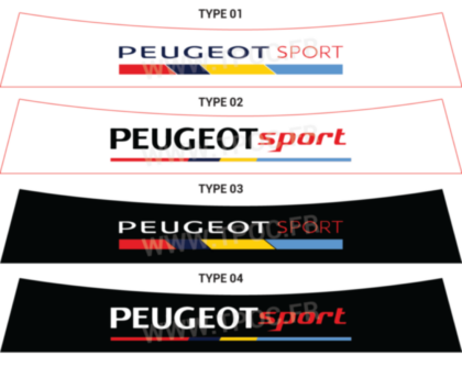 Bandeau pare-soleil Peugeot 106 Peugeot Sport couleurs PTS